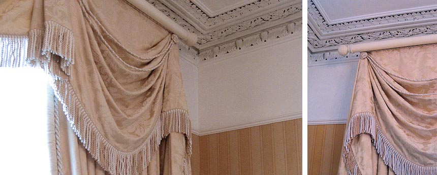Period Curtains in Victorian Drawing Room